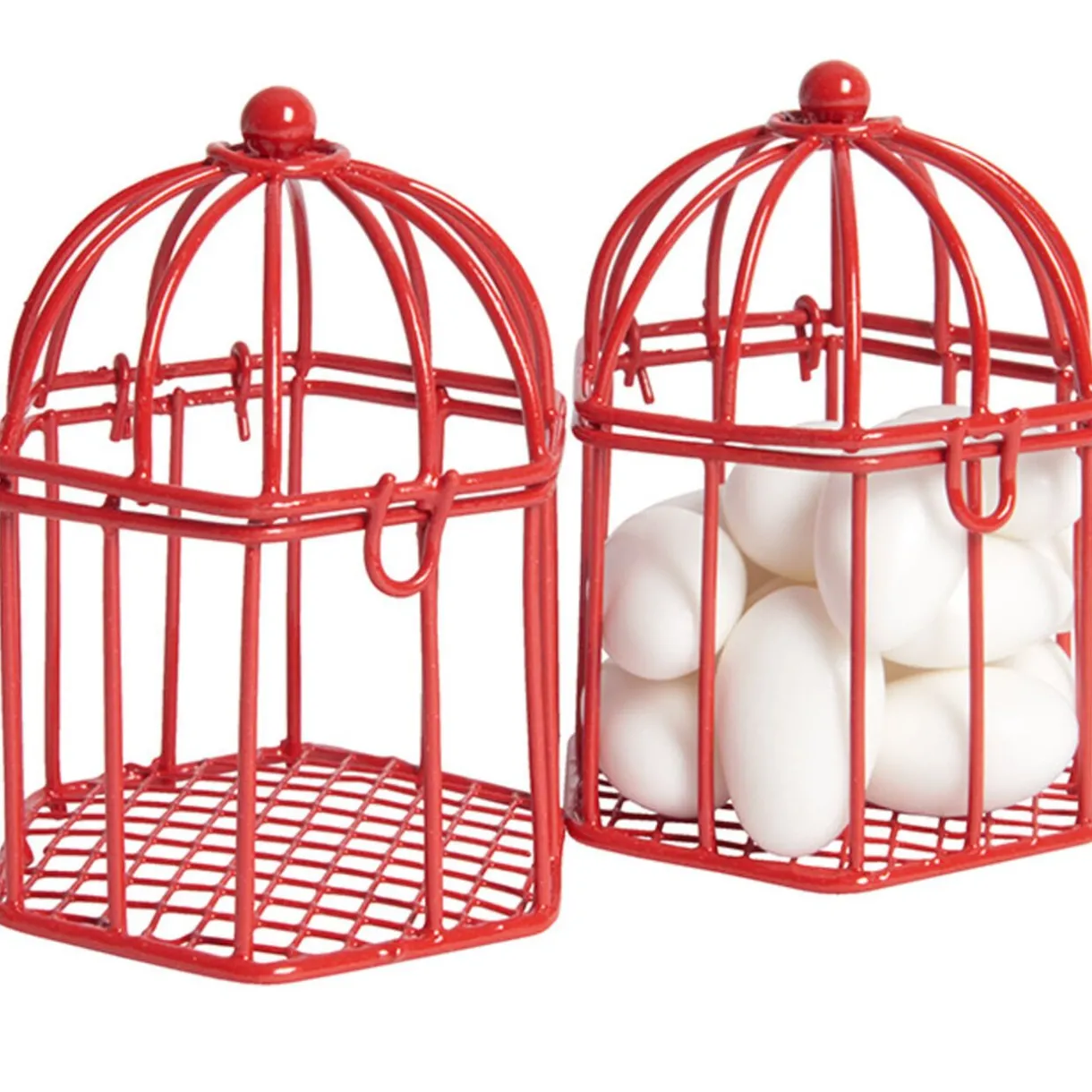 Sale Gifi Cage à dragées rouge x2