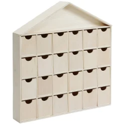 Gifi Calendrier de l'Avent 24 cases en bois^ Loisirs Créatifs Et Emballage Cadeau