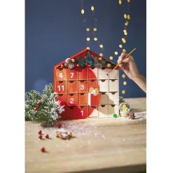 Gifi Calendrier de l'Avent 24 cases en bois^ Loisirs Créatifs Et Emballage Cadeau