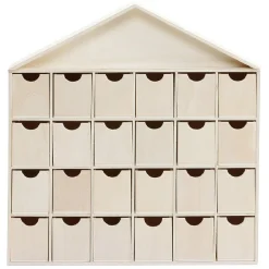 Gifi Calendrier de l'Avent 24 cases en bois^ Loisirs Créatifs Et Emballage Cadeau