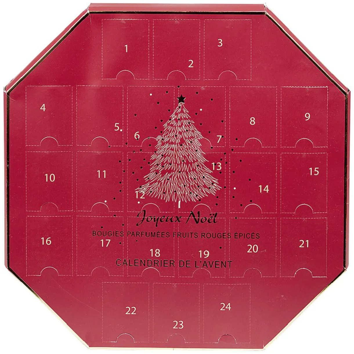 Gifi Calendrier de l'Avent avec 24 bougies parfumées Baies d’hiver^ Loisirs Créatifs Et Emballage Cadeau