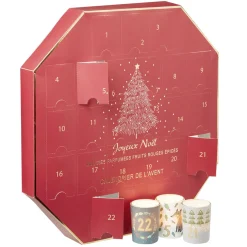 Gifi Calendrier de l'Avent avec 24 bougies parfumées Baies d’hiver^ Loisirs Créatifs Et Emballage Cadeau