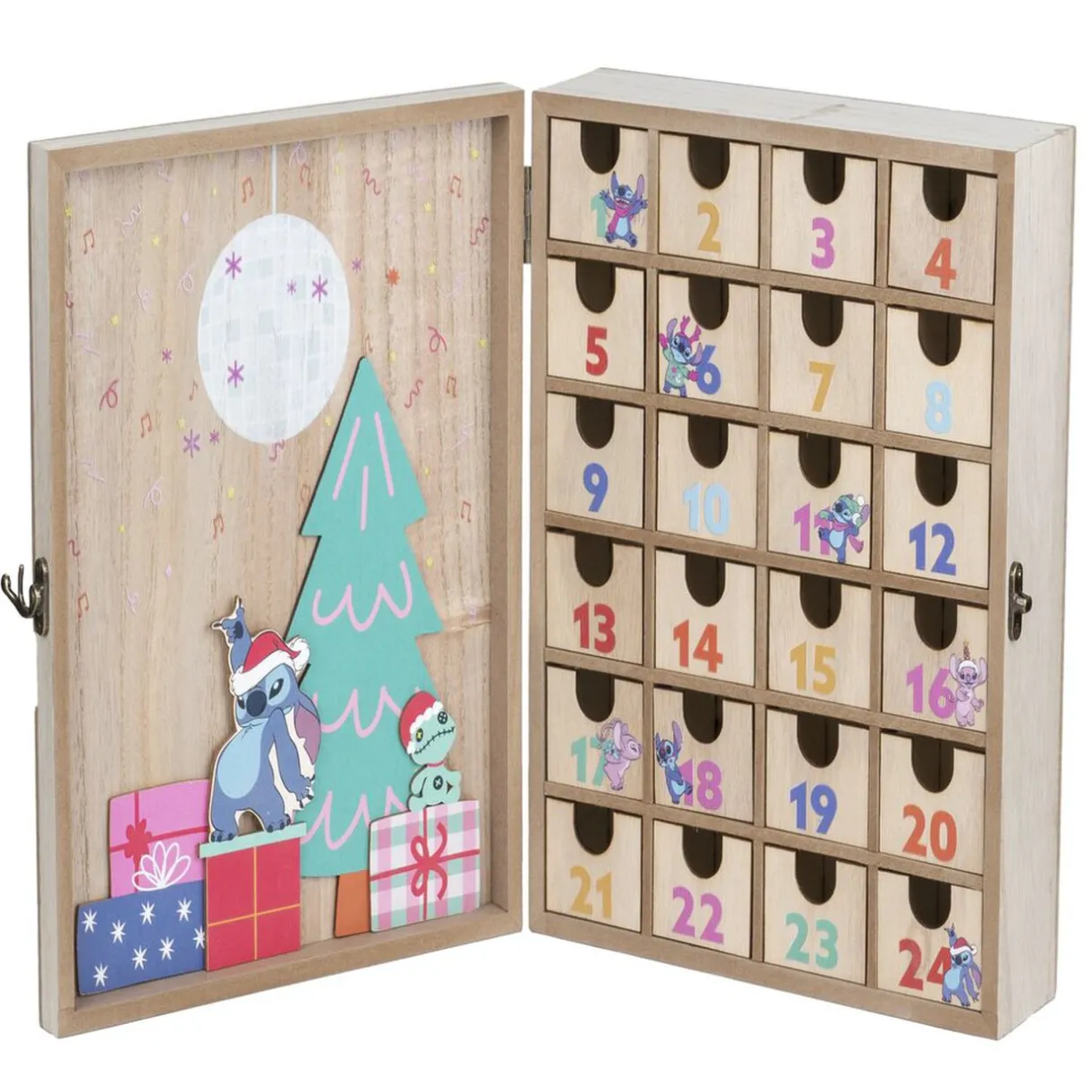 Gifi Calendrier de l'Avent en bois à remplir Disney Stitch 24x30cm^ Loisirs Créatifs Et Emballage Cadeau