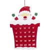 Gifi Calendrier de l'avent Père Noël feutre rouge 25 cases^ Loisirs Créatifs Et Emballage Cadeau