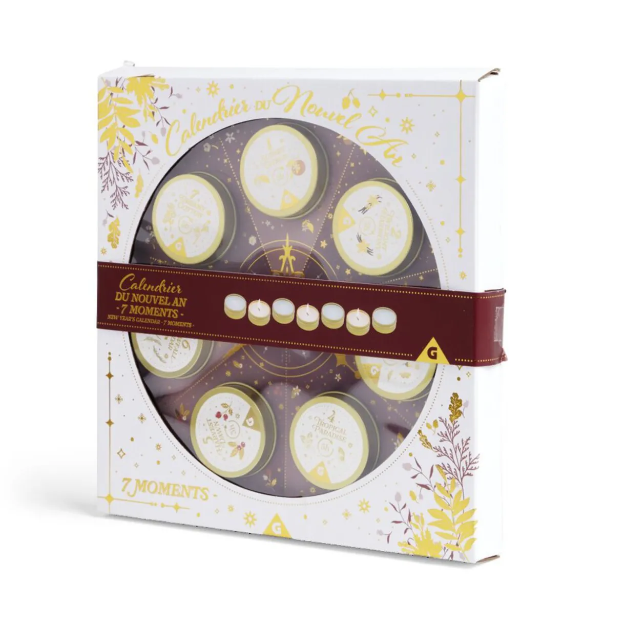 Gifi Calendrier du nouvel an thème bougies 7 cases^ Loisirs Créatifs Et Emballage Cadeau