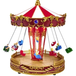 Gifi Carrousel de fête foraine animé lumineux et musical Village de Noël^ Décoration Intérieure De Noël