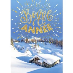 Gifi Carte Belle et heureuse année décor Noël^ Loisirs Créatifs Et Emballage Cadeau