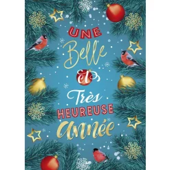 Gifi Carte Bonne année paysage neige^ Loisirs Créatifs Et Emballage Cadeau