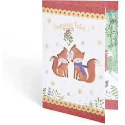 Gifi Carte de voeux Noël 12x17cm^ Loisirs Créatifs Et Emballage Cadeau