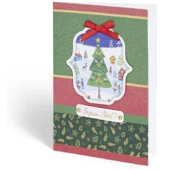 Gifi Carte de voeux Noël 12x17cm^ Loisirs Créatifs Et Emballage Cadeau