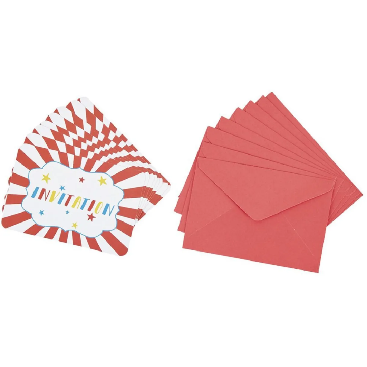 Gifi Carte d'invitation Circus avec enveloppe x 8^ Loisirs Créatifs Et Emballage Cadeau