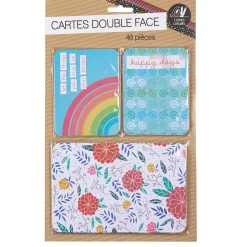 Gifi Carte imprimée double face multicolore x40^ Loisirs Créatifs Et Emballage Cadeau