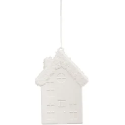 Gifi Chalet déco à suspendre Noël blanc H.10 cm x5^ Décoration Sapin