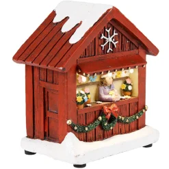 Gifi Chalet de Noël avec figurine lumineuse 3 LED^ Décoration Intérieure De Noël