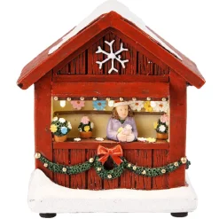 Gifi Chalet de Noël avec figurine lumineuse 3 LED^ Décoration Intérieure De Noël