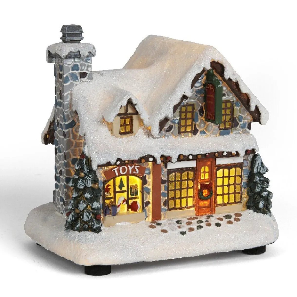 Gifi Chalet enneigé lumineux résine^ Décoration Intérieure De Noël