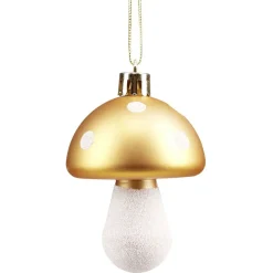 Gifi Champignon à suspendre orange et blanc iridescent H.8,5 cm x5^ Décoration Sapin