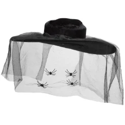 Clearance Gifi Chapeau araignée en polyester avec voile