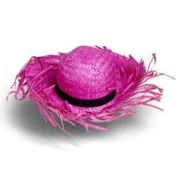 Best Gifi Chapeau de paille adulte rose