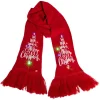 Clearance Gifi Écharpe Merry Christmas lumineuse 12LED rouge