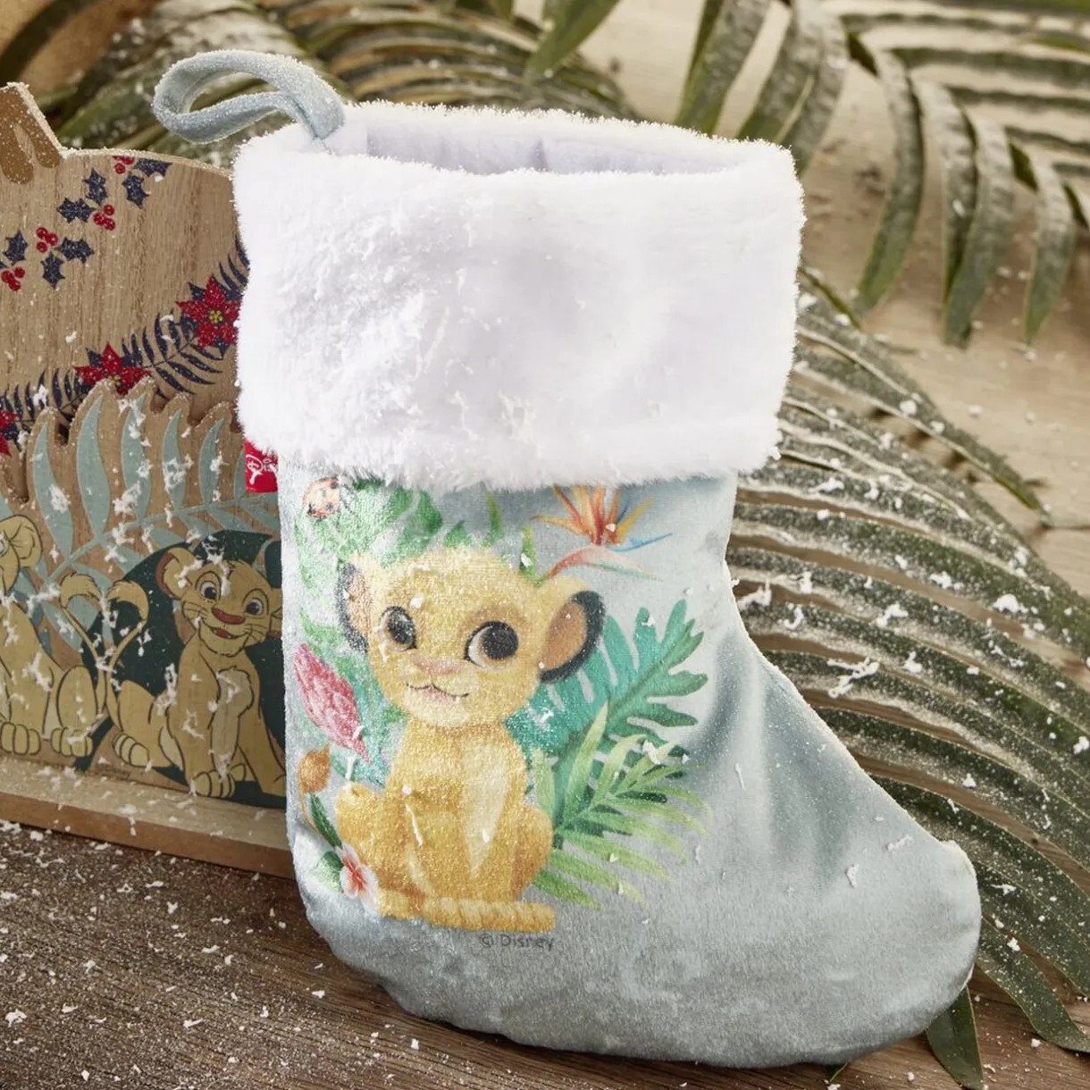 Gifi Chaussette de Noël Disney Le Roi Lion Simba à suspendre H27cm^ Décoration Sapin