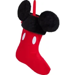 Gifi Chaussette de Noël Disney Mickey rouge et noir 24xH41cm^ Décoration Sapin