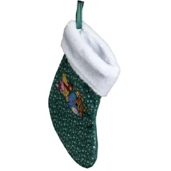 Gifi Chaussette de Noël Winnie vert et blanc H25cm^ Décoration Sapin