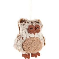 Gifi Chouette de Noël à suspendre marron^ Décoration Sapin