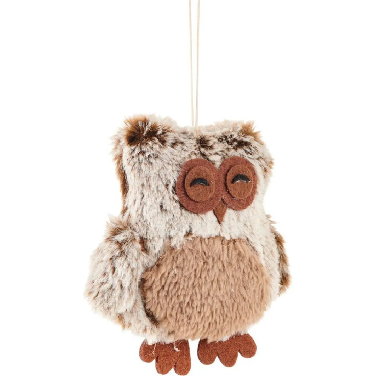 Gifi Chouette de Noël à suspendre marron^ Décoration Sapin