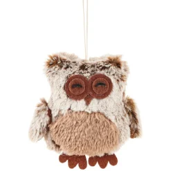 Gifi Chouette de Noël à suspendre marron^ Décoration Sapin