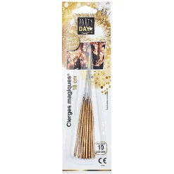 Outlet Gifi Cierge magique doré 18 cm x 10