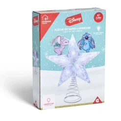 Hot Gifi Cimier lumineux Disney Stitch étoile de sapin H24cm