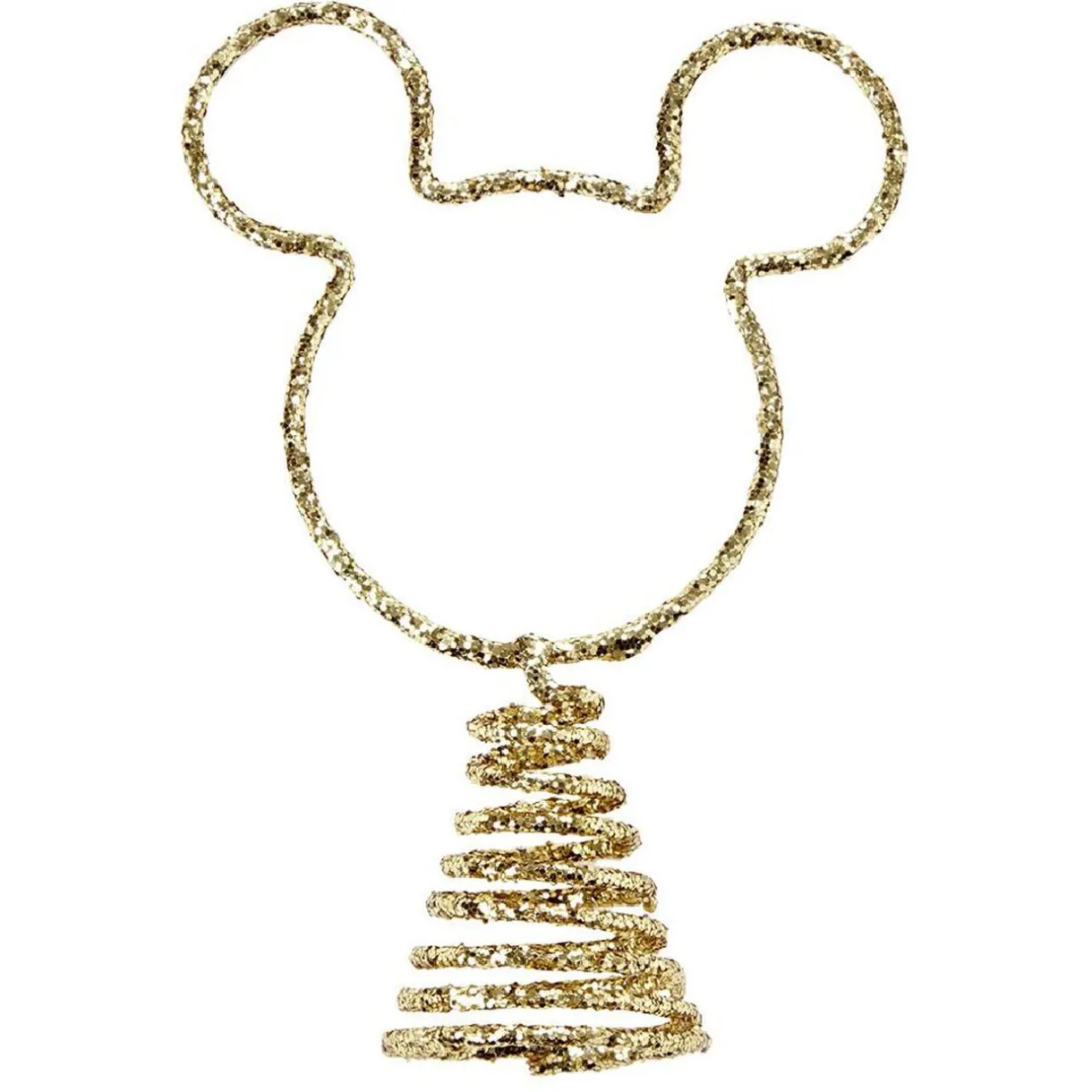 Gifi Cimier tête de sapin Noël Disney forme Mickey doré pailleté H15cm^ Décoration Sapin