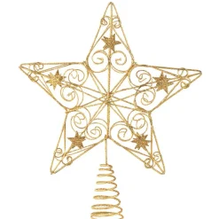 Gifi Cimier tête de sapin Noël étoile doré^ Décoration Sapin