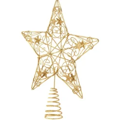 Gifi Cimier tête de sapin Noël étoile doré^ Décoration Sapin