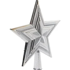 Gifi Cimier tête de sapin étoile argenté H18cm^ Décoration Sapin