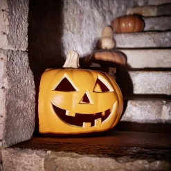 New Gifi Citrouille XL souriante déco Halloween à poser