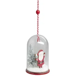Gifi Cloche à suspendre déco Noël avec personnage en bois Ø6xH10,5cm^ Décoration Sapin