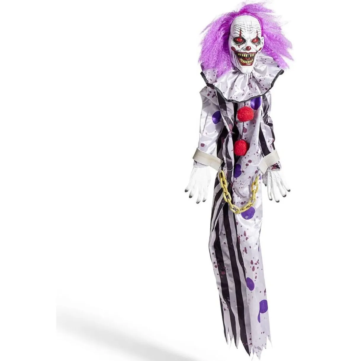 Hot Gifi Clown Halloween animé et lumineux H118cm