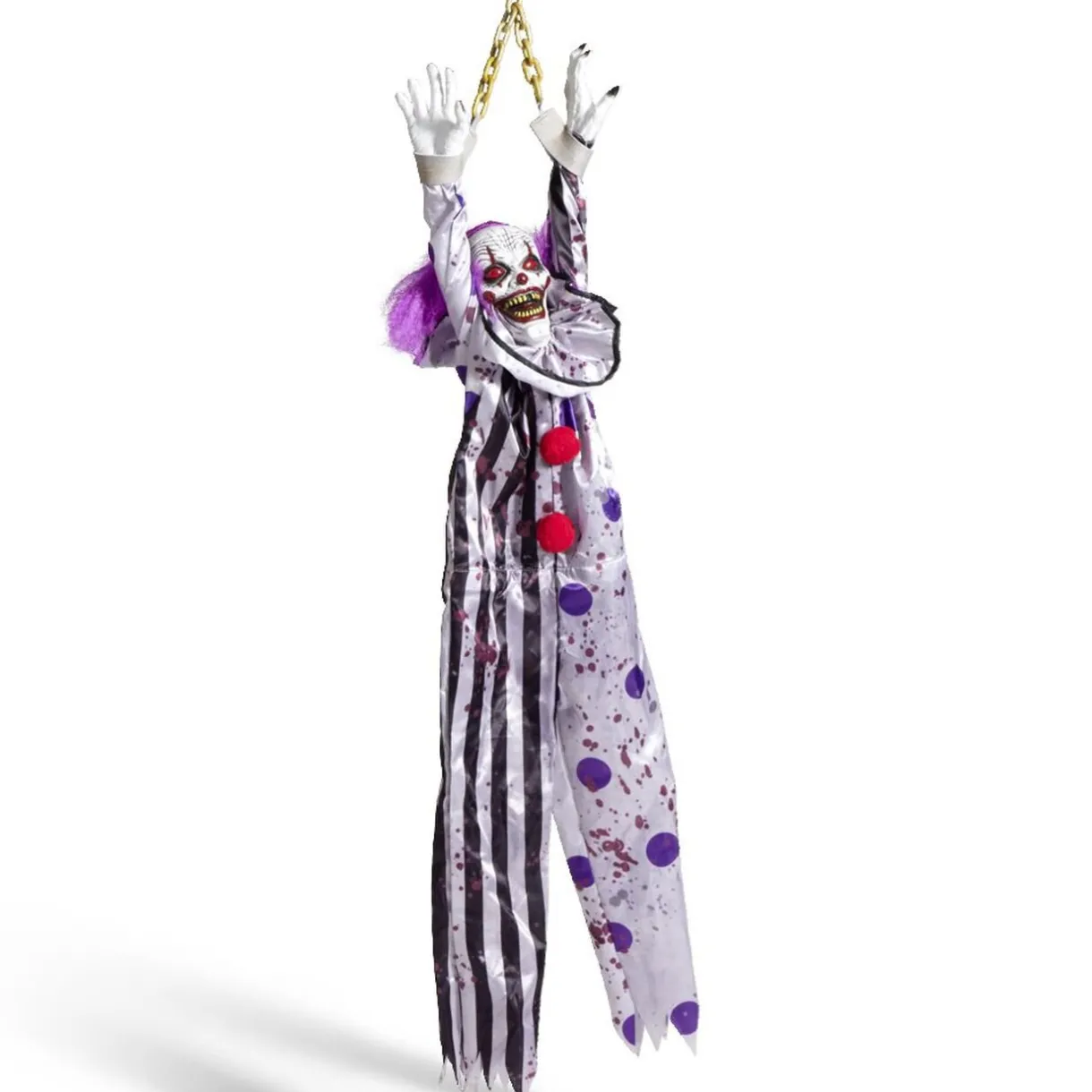 Hot Gifi Clown Halloween animé et lumineux H118cm