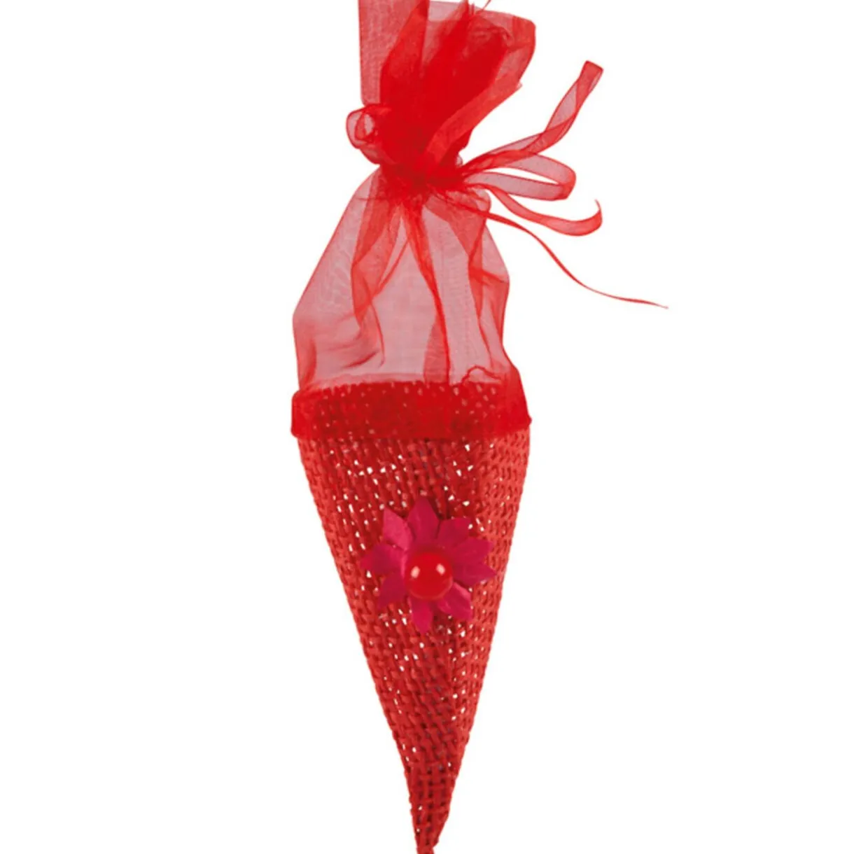 Clearance Gifi Cône à dragées organza rouge x4