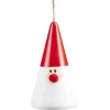 Gifi Cône en bois personnage de Noël à suspendre Ø5,5xH10cm^ Décoration Sapin