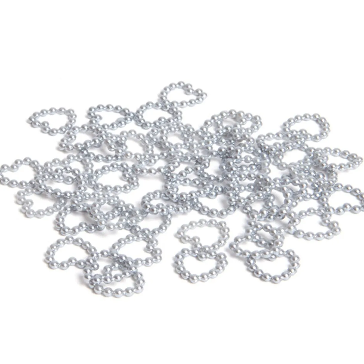 Clearance Gifi Coeur en perle argenté x50