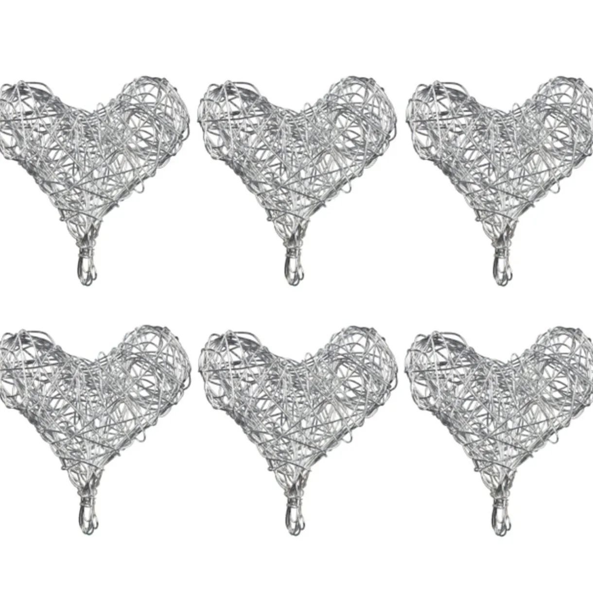 Sale Gifi Coeur métal argenté x6