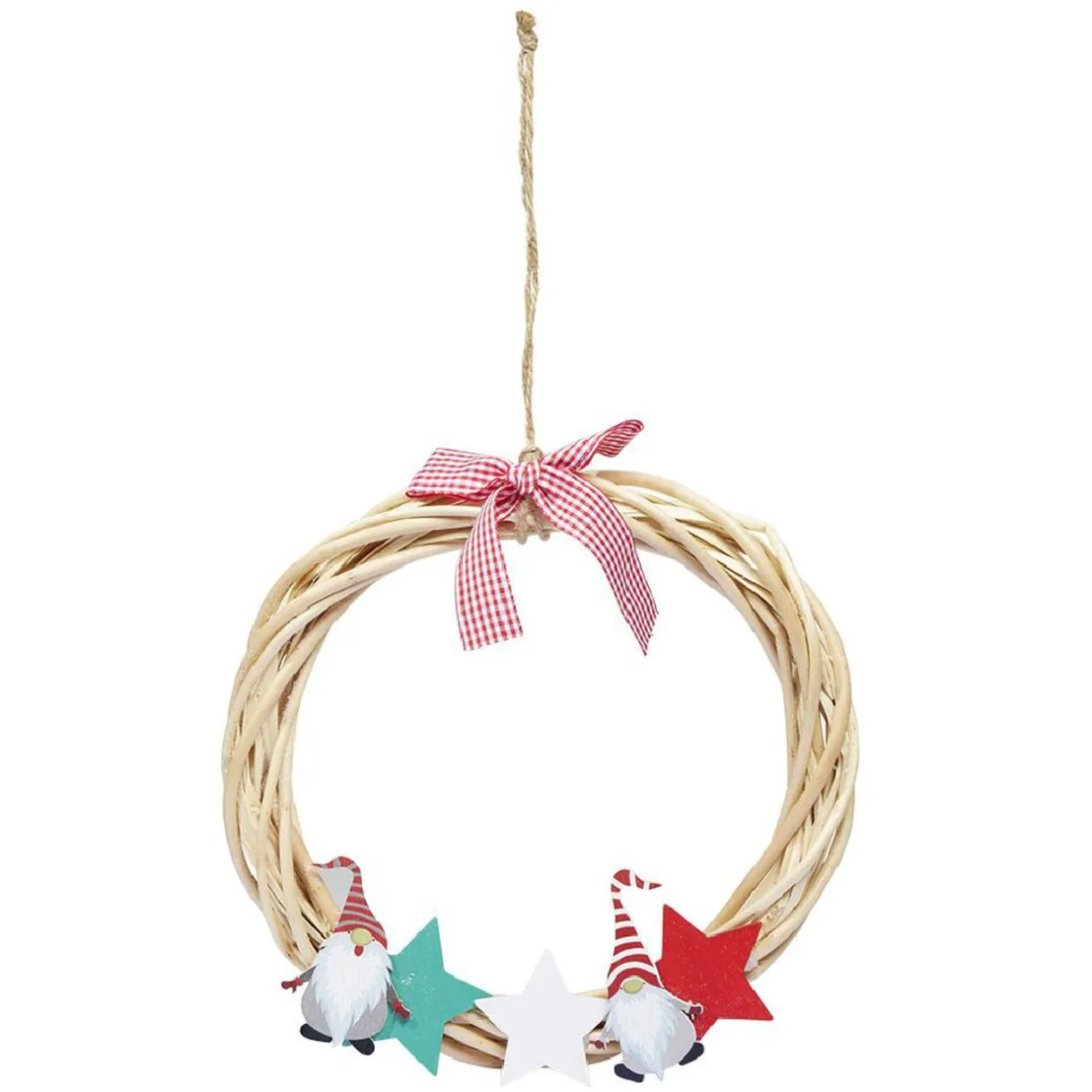 Gifi Couronne de Noël à suspendre en bois Ø25cm^ Loisirs Créatifs Et Emballage Cadeau