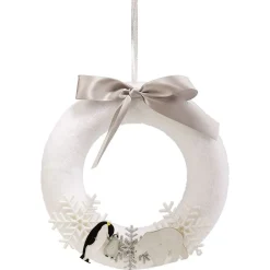 Gifi Couronne de Noël boréal à suspendre pingouin ours flocon Ø25cm^ Loisirs Créatifs Et Emballage Cadeau