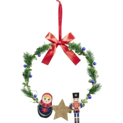 Gifi Couronne de Noël Fantasia à suspendre H29cm^ Loisirs Créatifs Et Emballage Cadeau