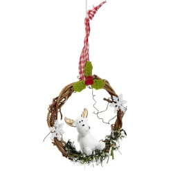Discount Gifi Couronne en bois à suspendre Noël
