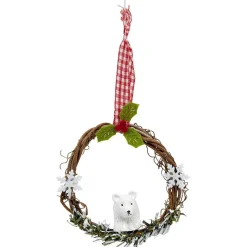 Discount Gifi Couronne en bois à suspendre Noël