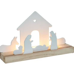 Gifi Crèche céramique et bois H22,5cm^ Décoration Intérieure De Noël